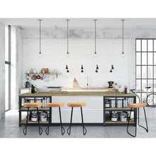 Load image into Gallery viewer, Artiss Set of 4 Elm Wood Backless Bar Stools 65cm - Black and Light Natural