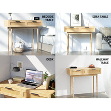 Load image into Gallery viewer, Artiss Rattan Console Table Drawer Storage Hallway Tables Drawers