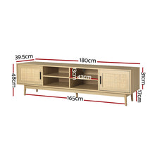 Load image into Gallery viewer, Artiss TV Cabinet Entertainment Unit Storage Cabinets Rattan Wooden 180CM