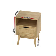 Load image into Gallery viewer, Artiss Bedside Tables Rattan Drawers Side Table Nightstand Storage Cabinet Wood