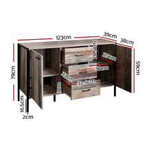 Load image into Gallery viewer, Artiss Buffet Sideboard Storage Cabinet Industrial Rustic Wooden