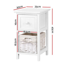 Load image into Gallery viewer, 2 PCS Artiss Bedside Table - White