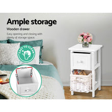 Load image into Gallery viewer, 2 PCS Artiss Bedside Table - White